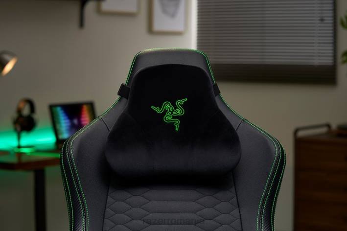 negru scaun de gaming N4VF145 perna de cap Razer