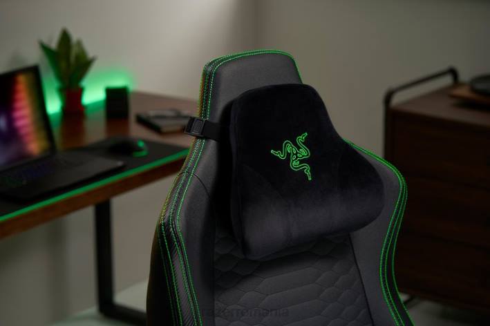 negru scaun de gaming N4VF145 perna de cap Razer